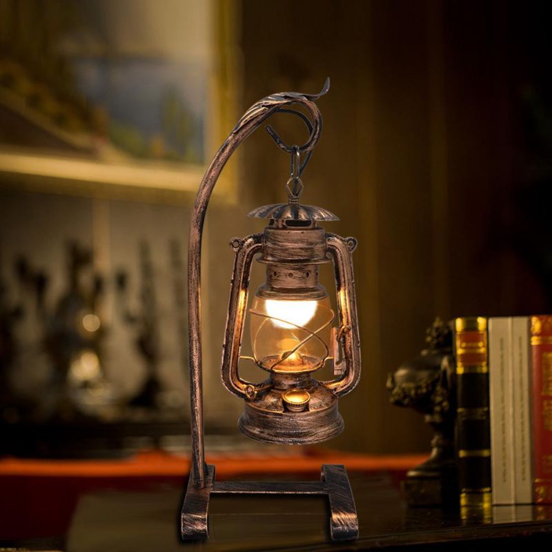 American Vintage Candle Table Light with Plug, Old Design Kerosene Lamp (WH-VTB-01)