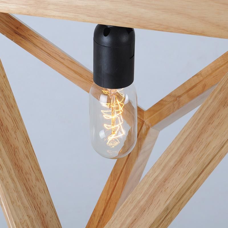 Triangle Rectangle Wood Pendant Hanging Lights for Indoor Home Kitchen Dining Room (WH-WP-14)