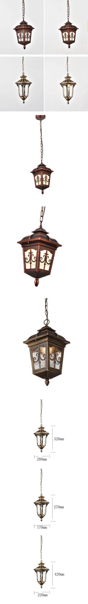 Outdoor Waterproof IP65 79cm Height Casa Marseille Bronze/Black Hanging Light for Outdoor Mounted Wall LED Pendant Light Lamp