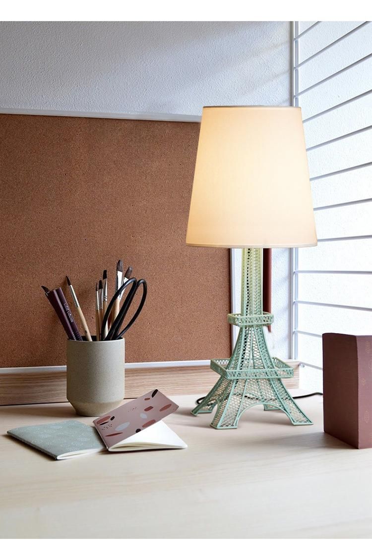 Eiffel Tower Table Lamp Living Room Dining Room Iron Lighting Table Lamp European Postmodern Bedside Night Lamp Table Lamp