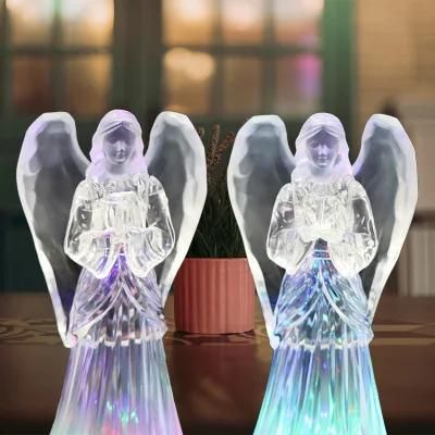 Glitter LED Lighted Christmas Angel Christian Gifts Souvenir for Gc-Lw-0036