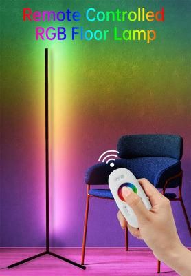 New Product Nordic Modern Designer Corner 140cm Remote Controlled Tripod LED RGB Floor Light Lamp Stand for Living Room