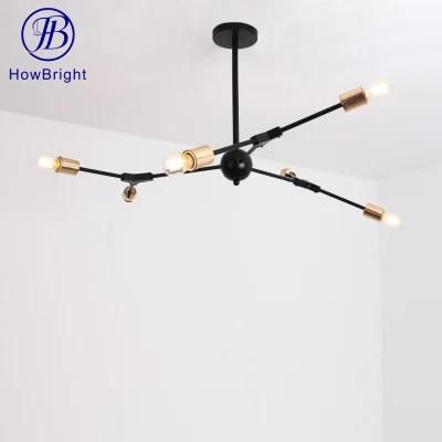 Hot Sales Pendant Light for Kitchen, E27 Metal Black Chandelier, LED Ceiling Fixture Hanging Lamp for Dining Rooms,