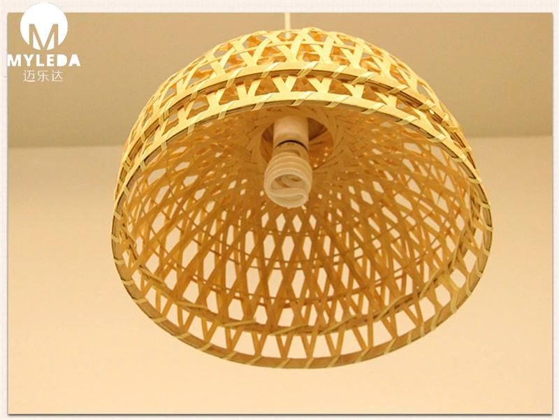 Home Decorative Bamboo Chandelier Wood Ceiling Light Hanging Pendent Lamp