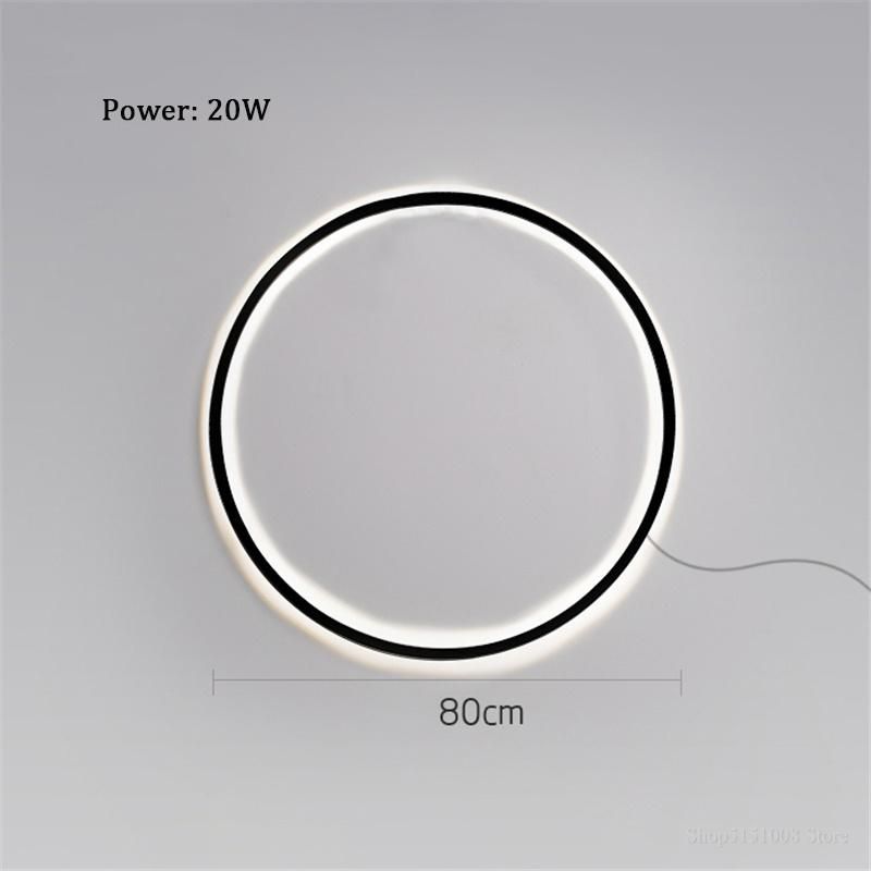 Simple Ring LED Wall Light Living Room Background Wall Decoration Wall Lamp Nordic Bathroom Decor Atmosphere LED Lights Fixtures