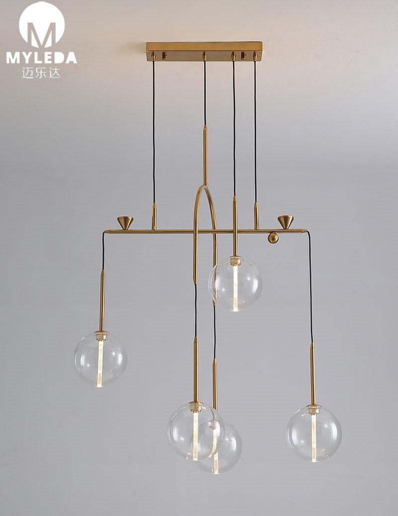 Modern Glass Indoor Chandelier Decorative LED Pendant Light