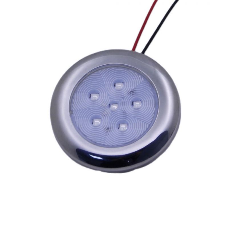 White Blue Stainless LED Puck Lights