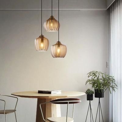 LED Glass Hanging Light Bedside Table Chandelier for Living Room Dining Bar Pendant Lamps (WH-GP-93)