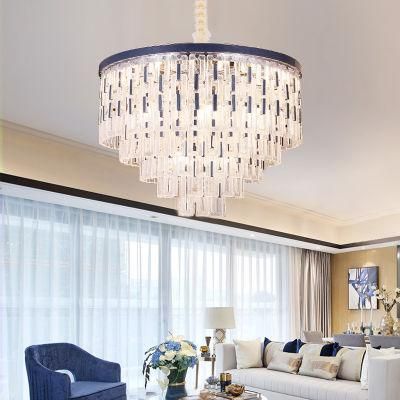 European Style Hotel Big Bedroom Living Nordic Modern Simple Creativity Glass Wrought Iron Engineering Pendant Light Chandelier