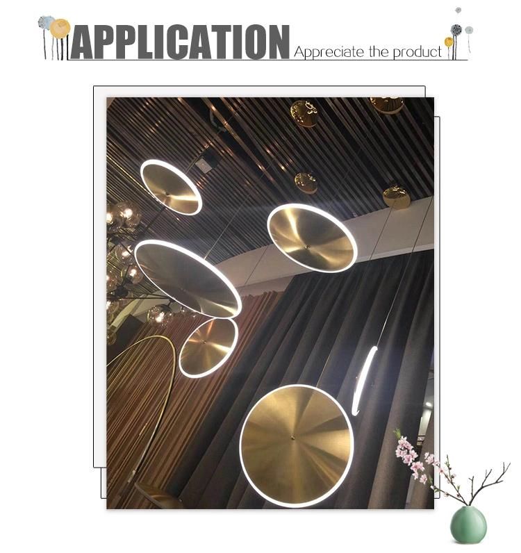 Guzhen Factory Direct Sale Gold Round Flat LED Pendant Lamp
