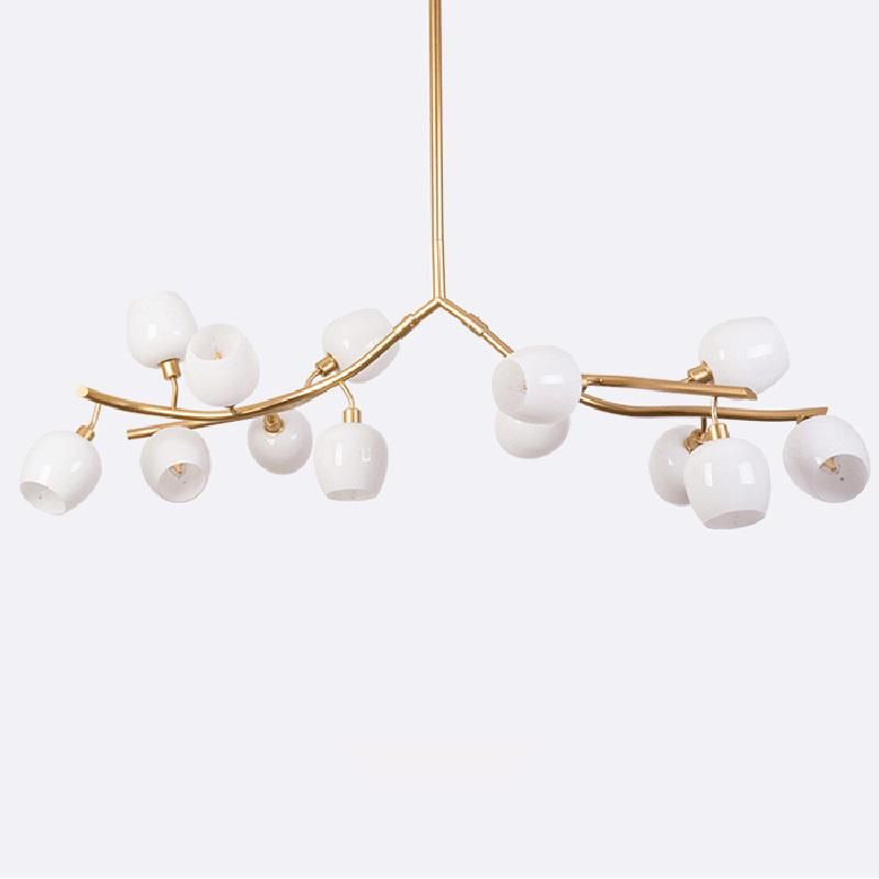 Bulb Style Plum Flower Design Chandelier Living Room Pendant Lamp