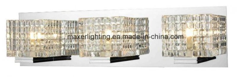 Decorative 3 Light Crystal Glass Wall Lamp for Bathroom