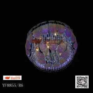 China Supplier New Crystal &amp; Glass LED Colour Changing Ceiling Lighting (YF8855/R6)