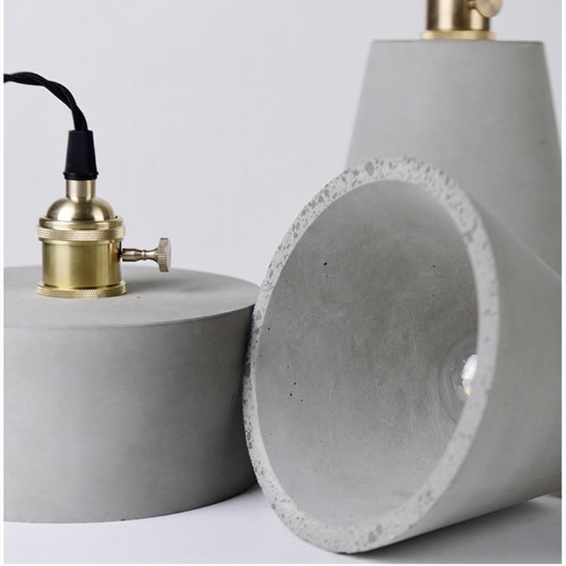 Nordic Industrial Cement Pendant Light Designer Suspension for Bedroom Dining Room Loft Pendant Lamp (WH-AP-207)
