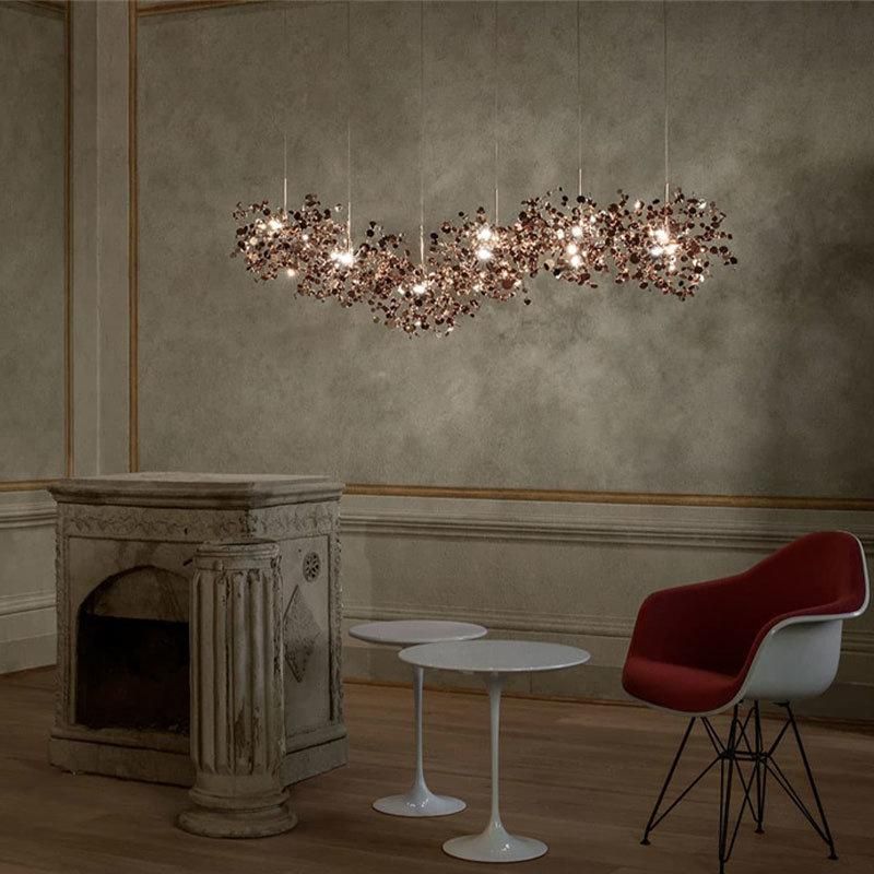 2022 Rustic Manufactory Round Shape Handmade Stair Copper Brass Crystal Ceiling Pendant Lamp Chandelier Lighting