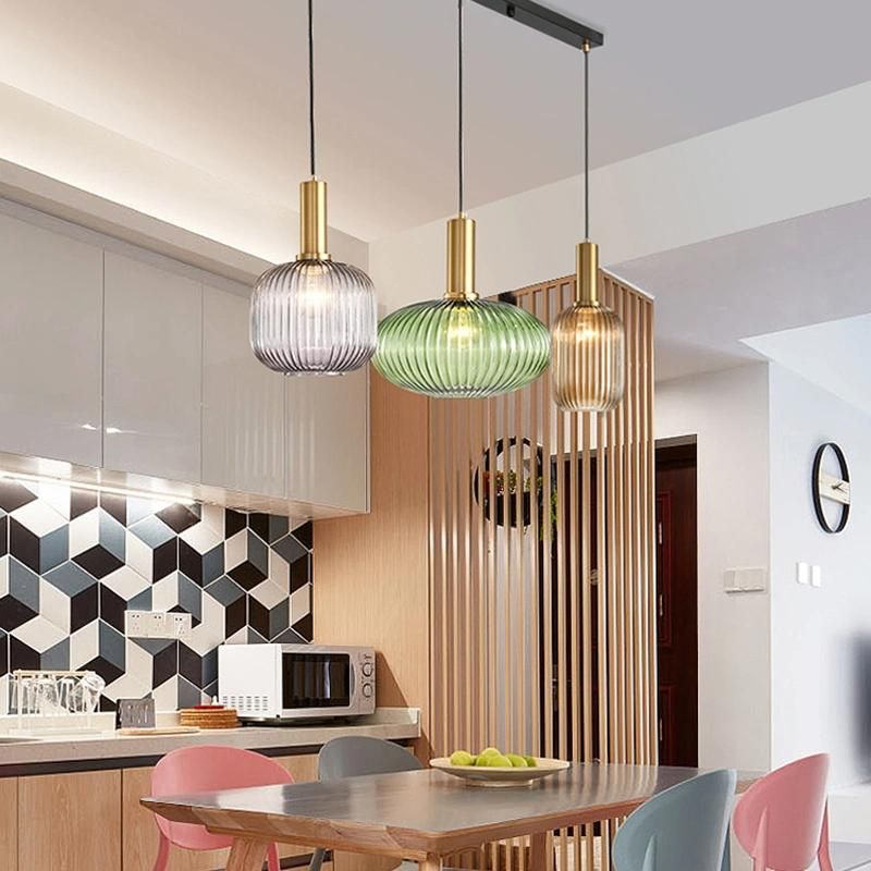 Modern Pendant Lights Gray Glass LED Nordic Restaurant Hanging Lighting (WH-GP-42)