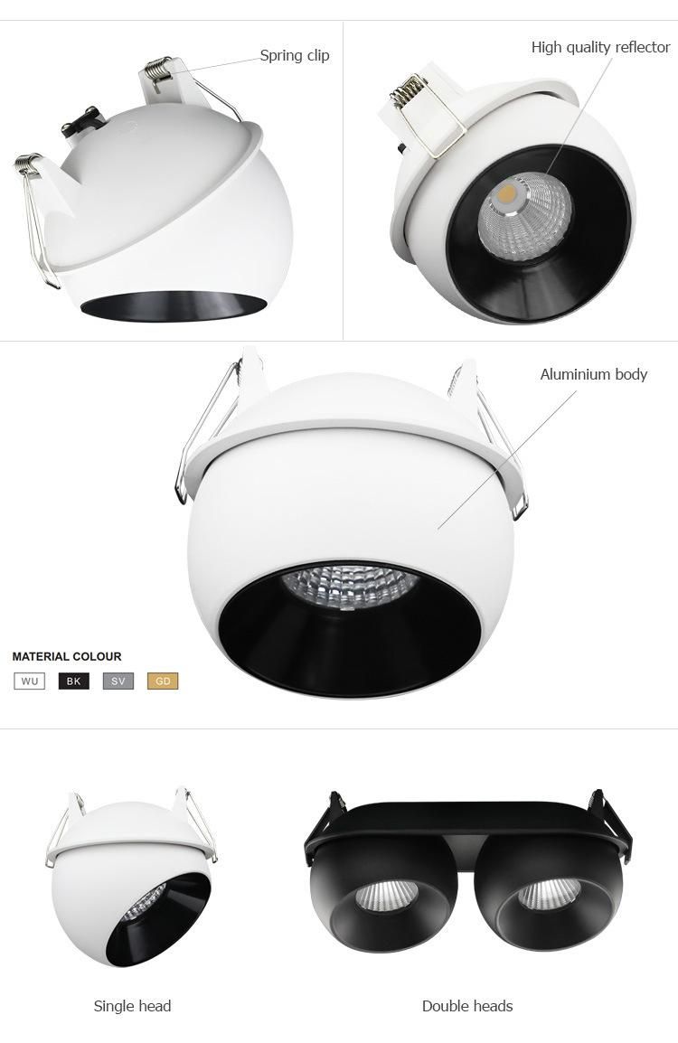 New Pattern Borderless Embedded Light Downlight Rotatable Spotlight