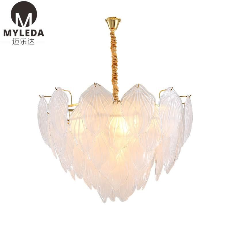 European Modern Interior Decorative Luxury Flower Leafs Chandelier Pendant Lighting