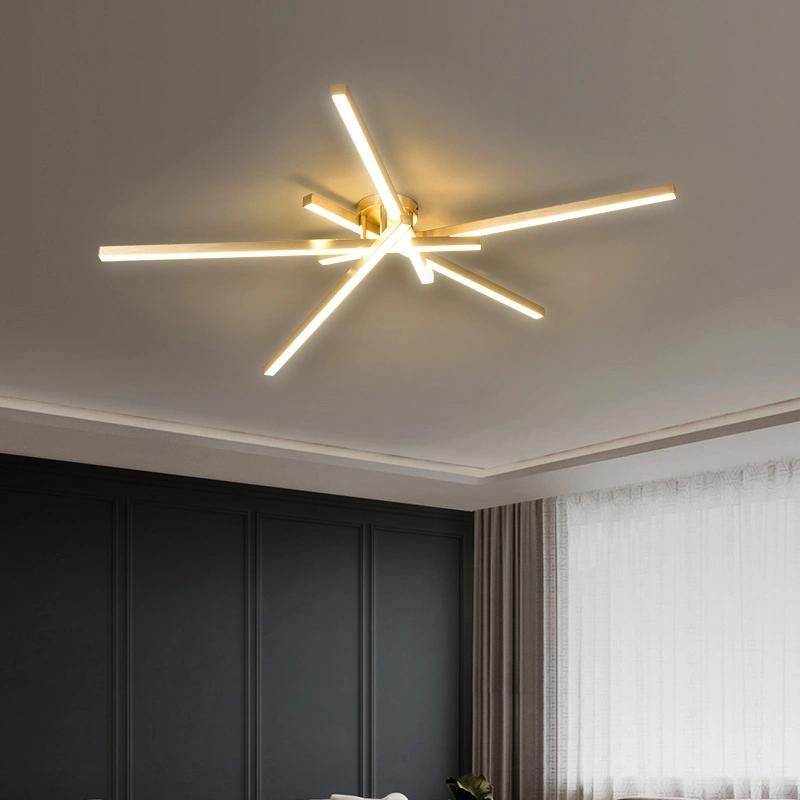 Metal Golden Color Simple Design Ceiling Lamp Pendant Lamp Chandelier LED