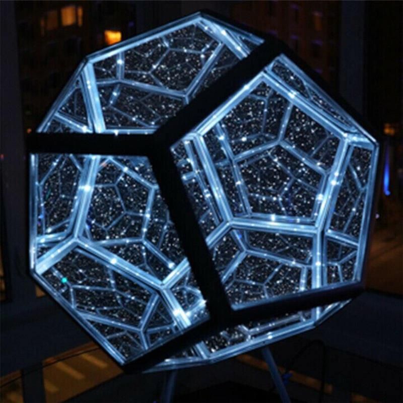 Dropshiping Creative LED Backdrop Light Decoration Infinite Dodecahedron Color Art Light