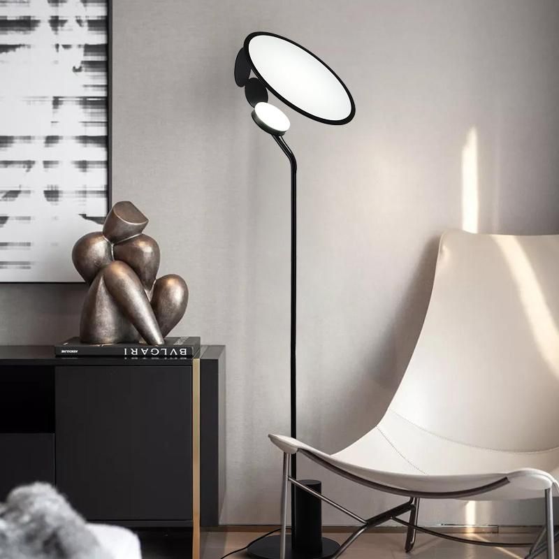 Modern Style White Circle Floor Lamp Table Lamp Bedroom Lamp