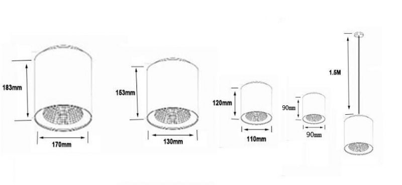 7W 10W 20W 30W 40W COB LED Pendant Light (YC-TDCOB)