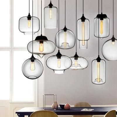 Modern Energy Saving Multi Shape Clear Glass Chandelier LED Hanging Lamp Pendant Lighting for Building Projects Zf-Cl-095