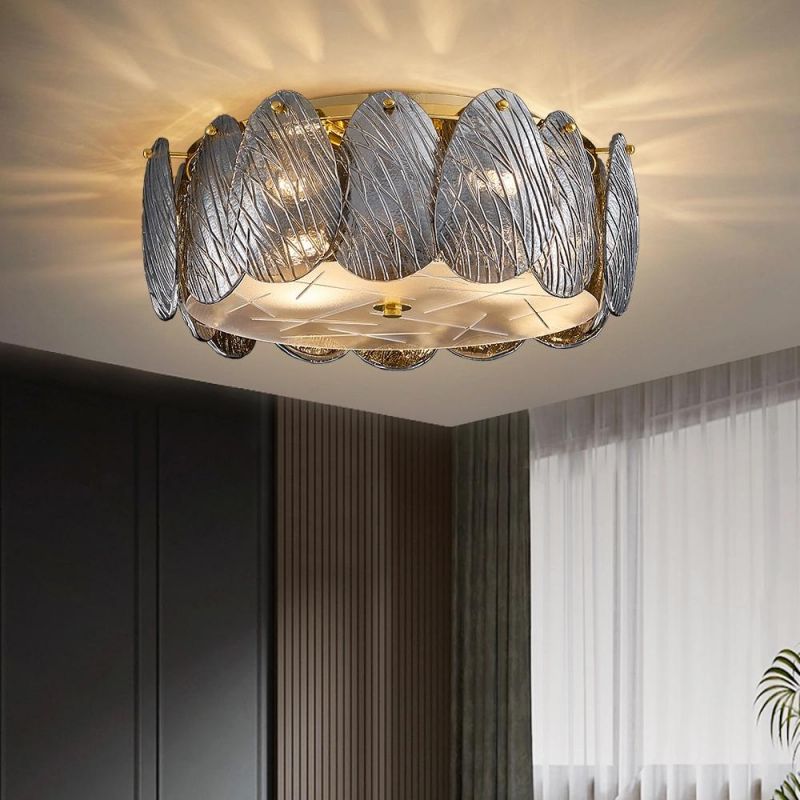 Ceiling Chandelier for Living Room Leaf Glass Decorative ceiling Lights Modern ceiling Lamp (WH-CA-64)