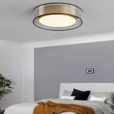 Modern Indoor Round Brass LED Decorative Ceiling Light Lamp