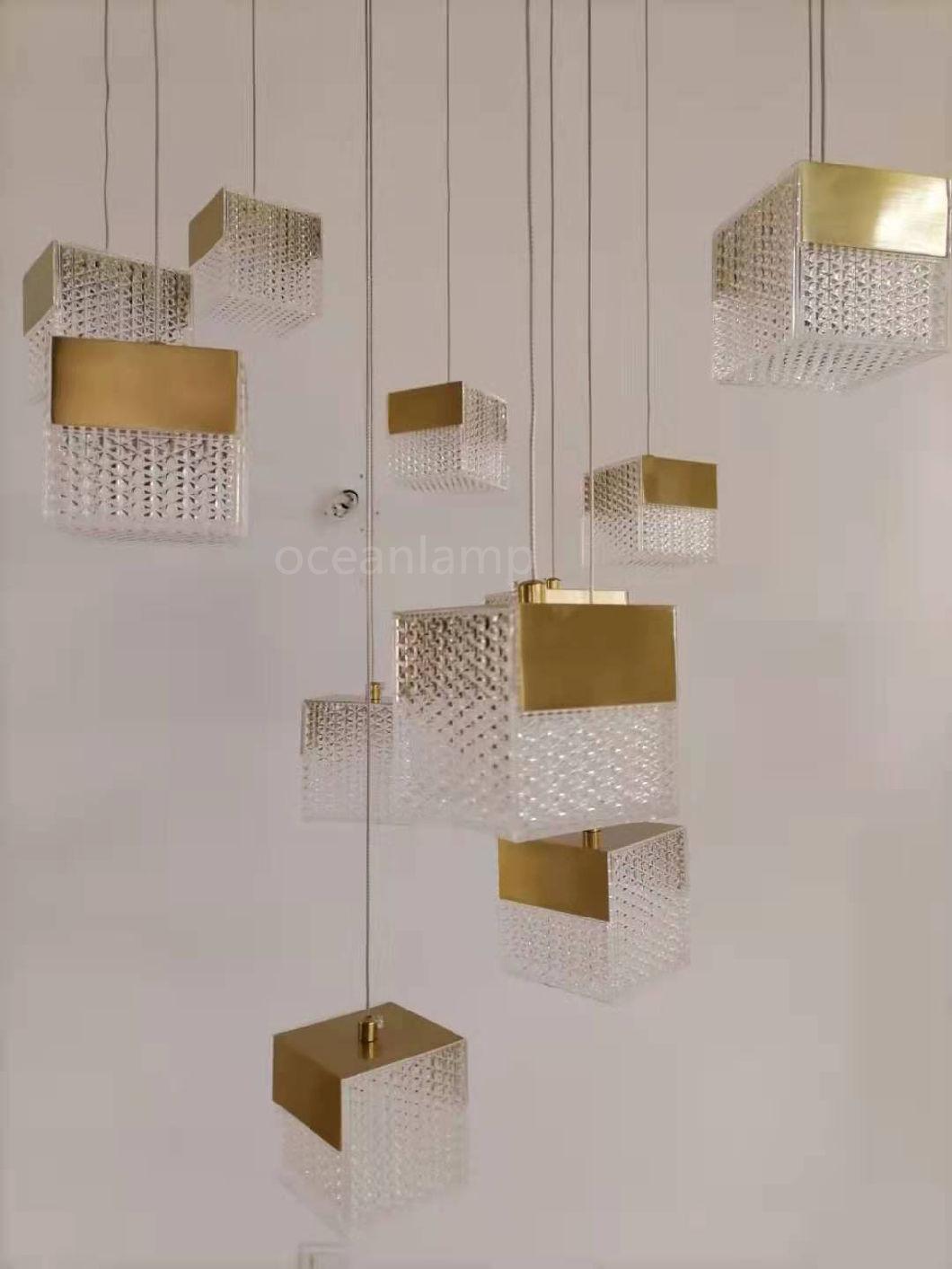2021 New Cubic Pendant Lighting in Gold Color Omd821600