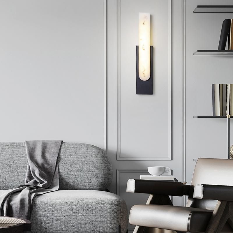 Bedroom Bedside Lamp Simple Corridor Light Background Wall Decorative Lamp Marble Wall Lamp