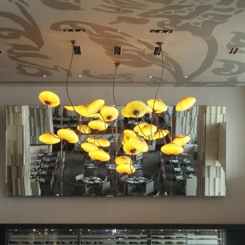 Vintage Lantern Design Chandelier Exhibition Lobby Mall Pendant Lamp Light