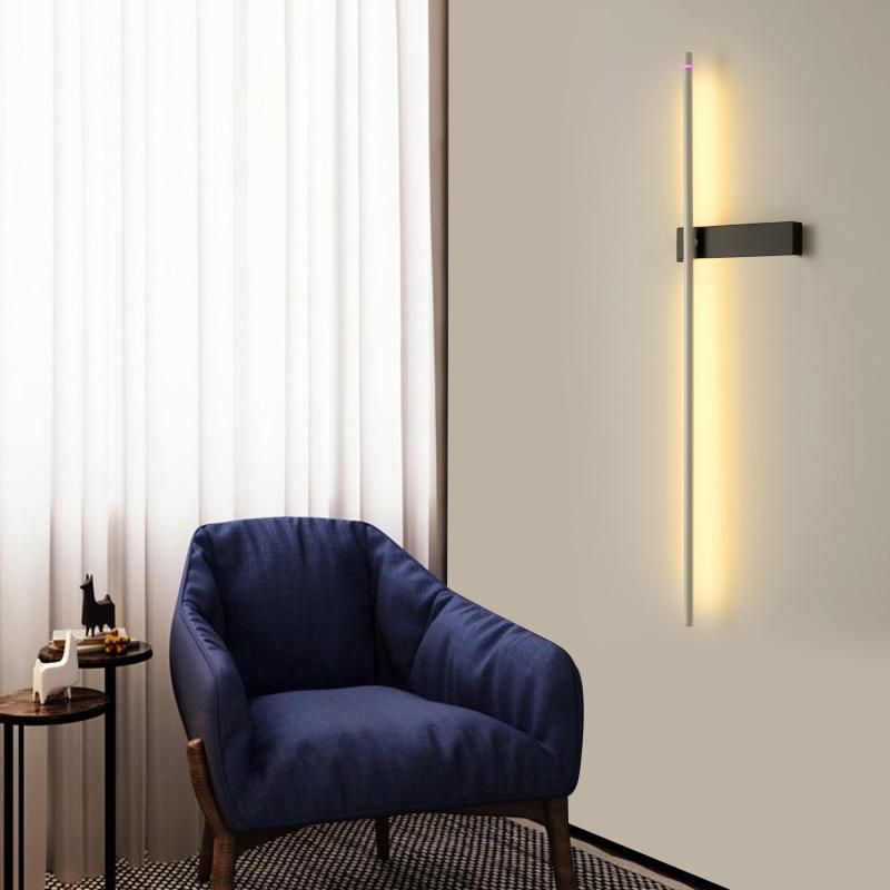Nordic Designer Minimalist Long Strip Wall Lamp Living Room Hallway Art Creative Iron Line Wall Lights Bedroom Bathroom Lights
