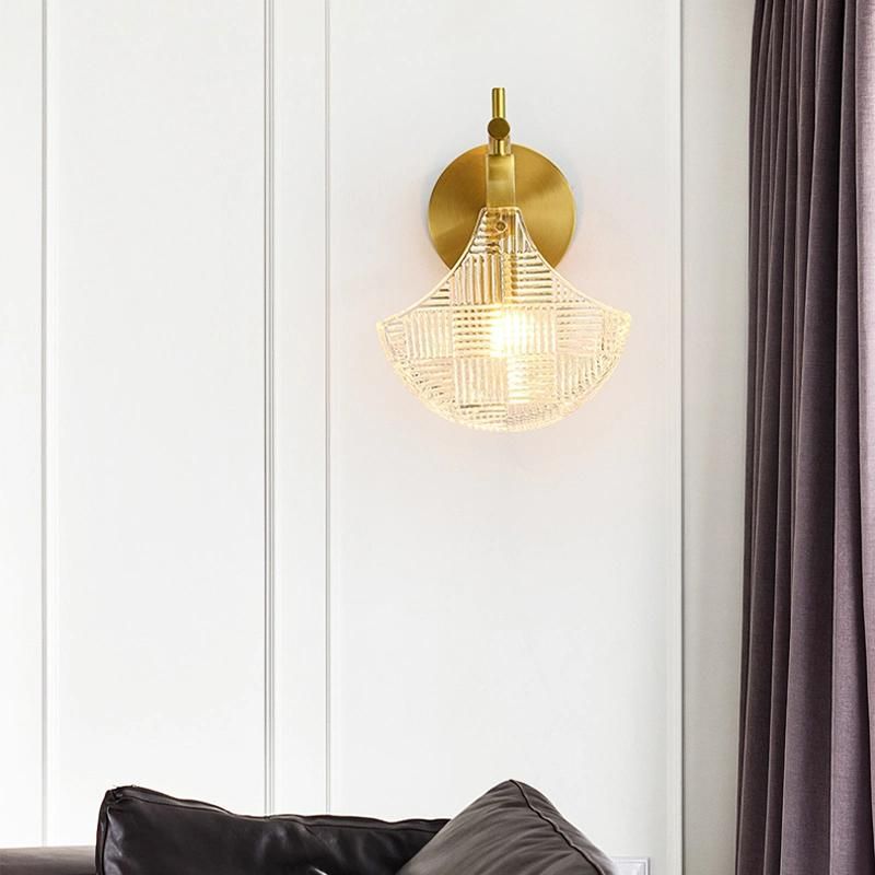 Copper Wall Lamp Bedroom Bedside Light Modern Corridor Decoration LED Lighting