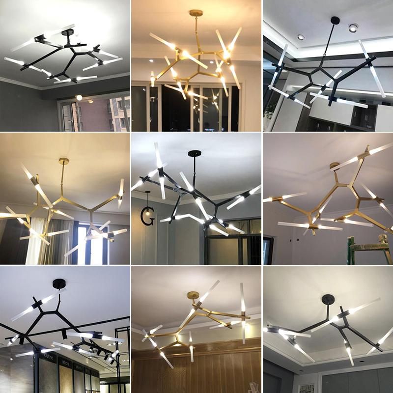 Industrial Style Retro Creative Living Room Firefly Bough Tree Chandelier