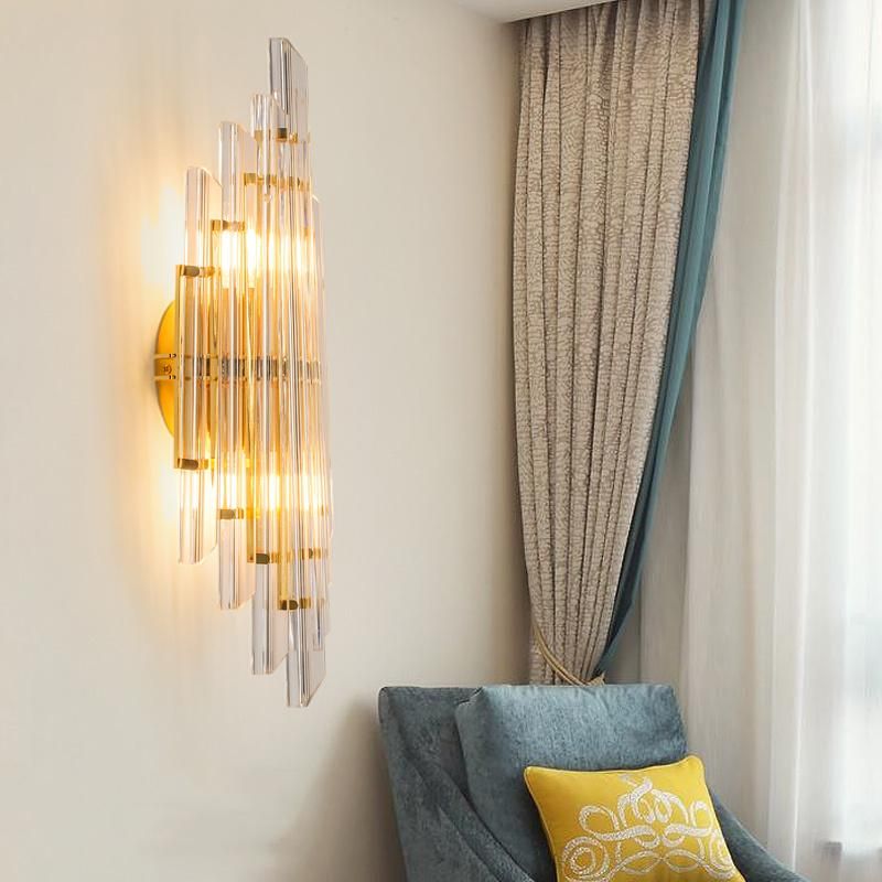Postmodern Crystal Wall Lamp Creative Home Living Room Golden Luxury Light Project Wall Lamp (WH-OR-157)