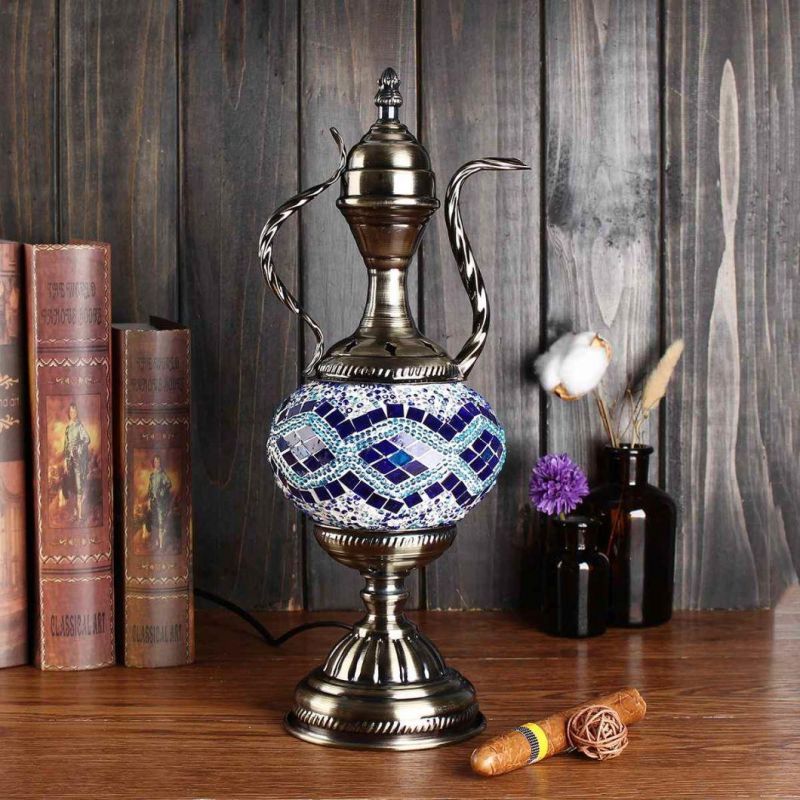 Romantic Table Lamp Decorative Light Turkish Lamp Glass Colorful Handmade Glass Table Lamp (WH-VTB-03)
