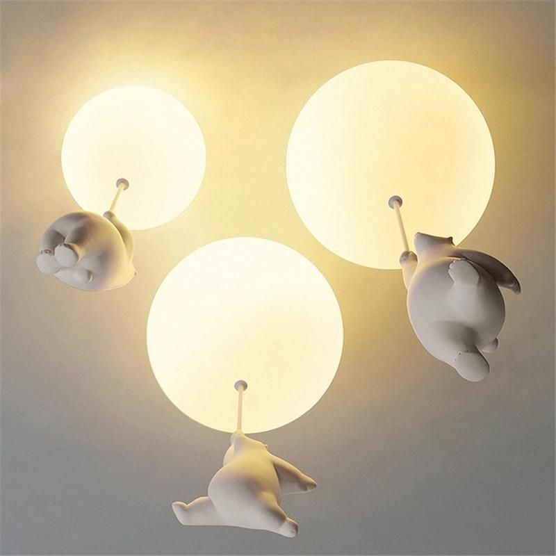 Modern LED Ceiling Lights Warm Cartoon Bear Ceiling Lamp for Kids Rooms (WH-MA-135)