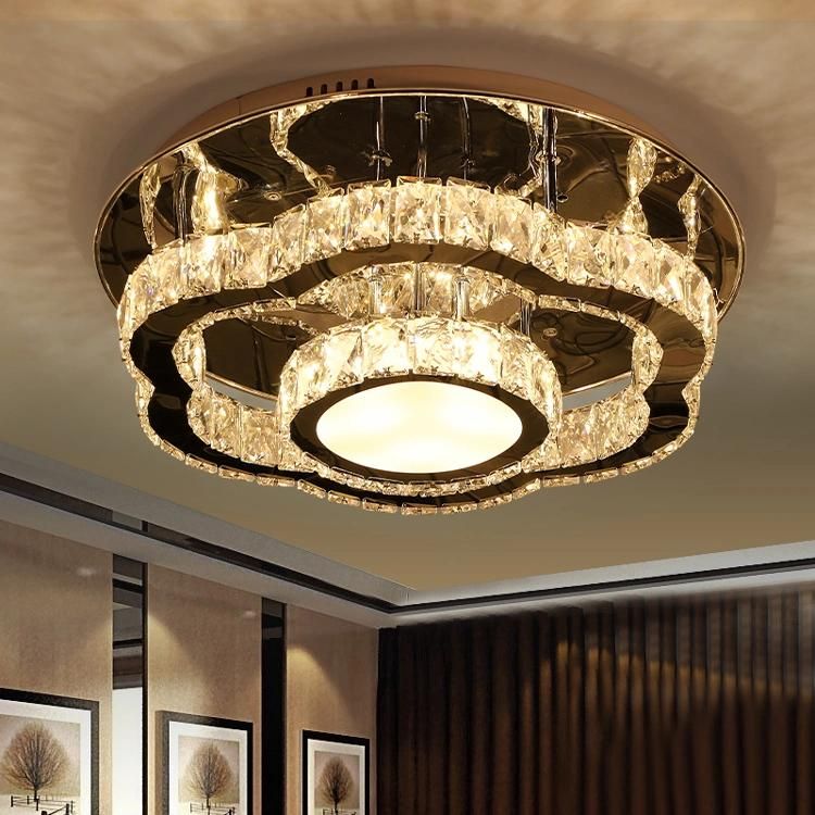 New Style Living Room Indoor LED Ceiling Crystal Light Chandelier Lighting India