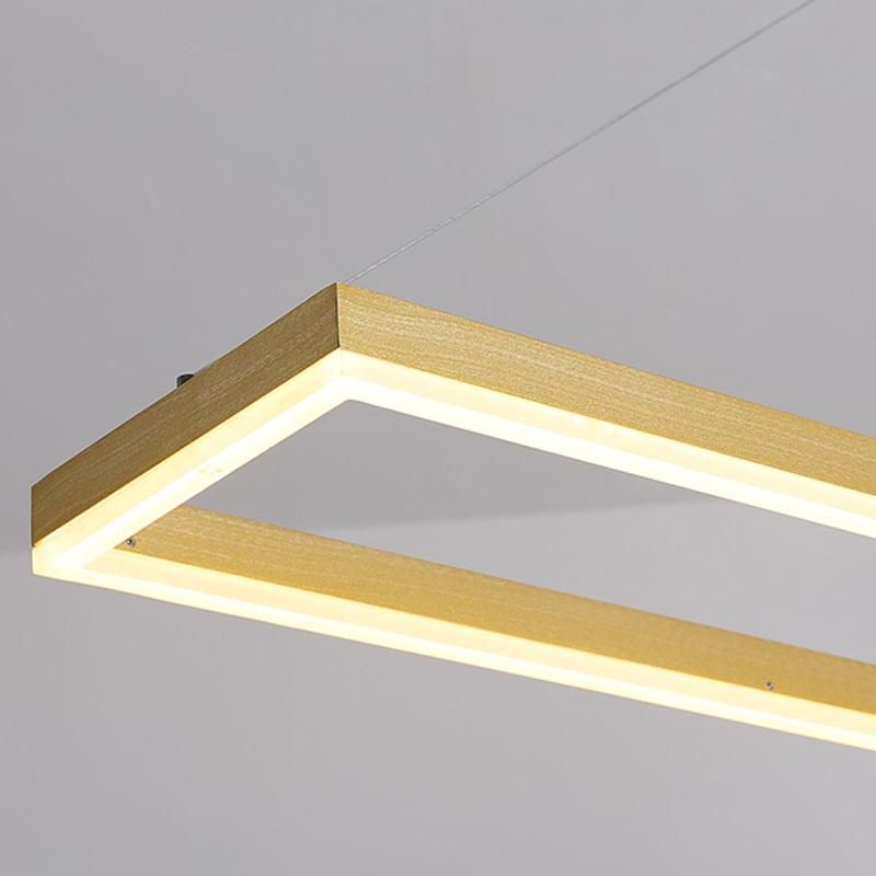 LED Minimalist Chandelier Lamp Modern Simple Strip Lighting Dining Room Pendant Light