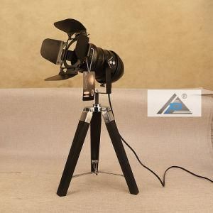 Industrial Style table Light with Tripod Wooden Base (C5007370-3)
