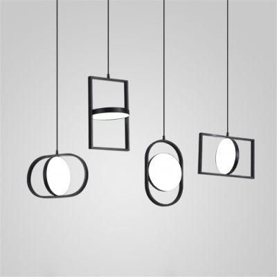 Modern Line Pendant Lights Designer Ring Hanging Lamps Dining Room Bedroom Bedside Restaurant Living Room Light Fixtures
