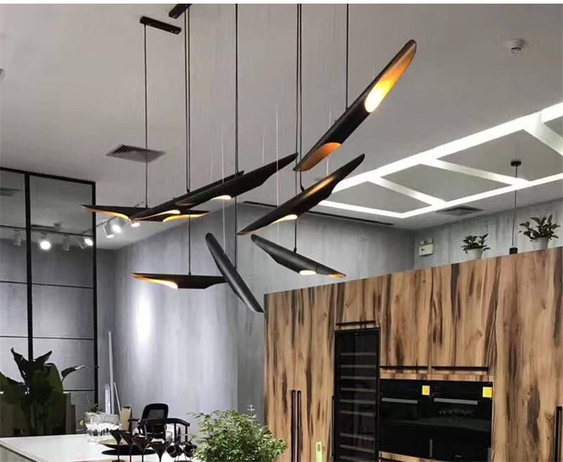 Post Modern Simple Restaurant Bamboo Tube Chandelier Clothing Store Chandelier Bedroom Individual Creative Lighting