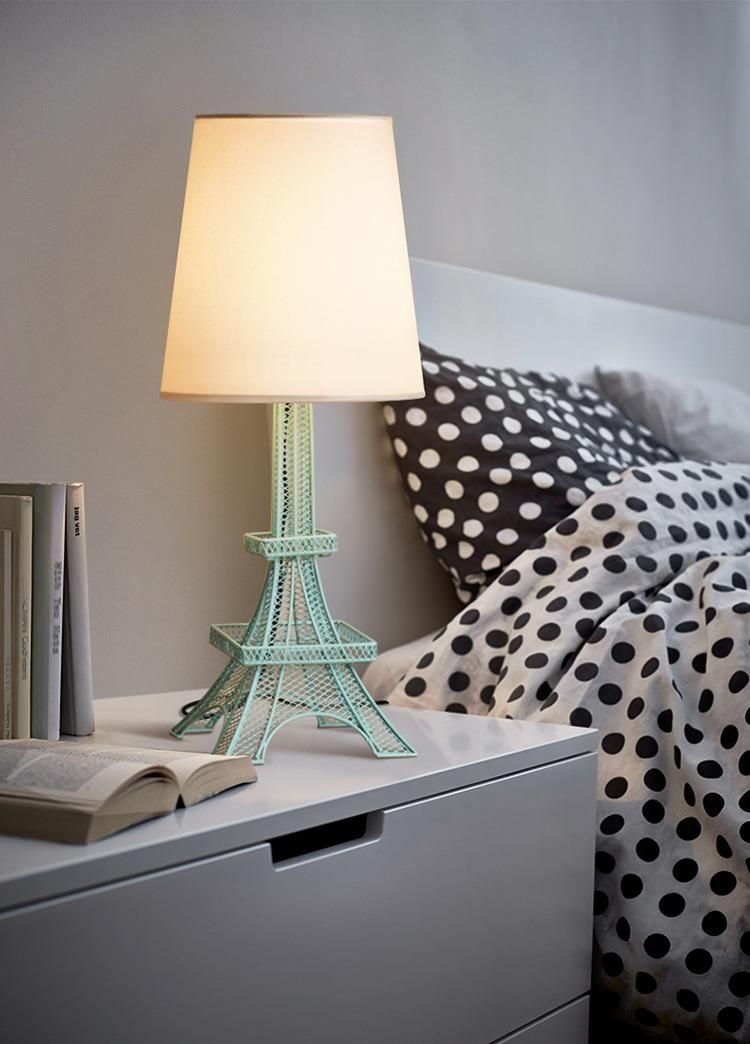 Eiffel Tower Table Lamp Living Room Dining Room Iron Lighting Table Lamp European Postmodern Bedside Night Lamp Table Lamp