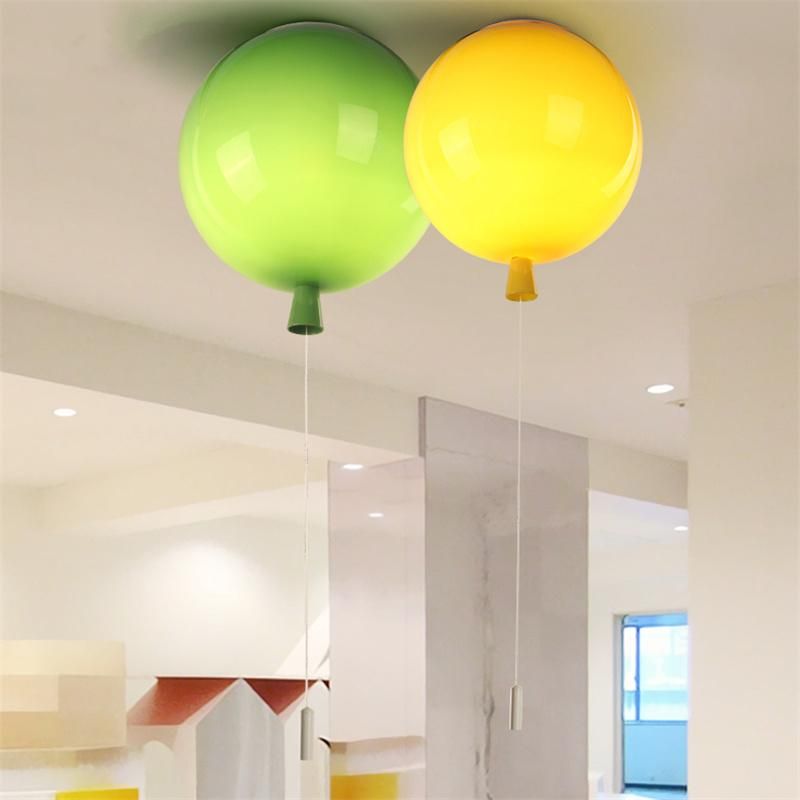 Modern 5 Colors Kids Acrylic Ceiling Light Fixtures Kids Room Home Decor Children Balloon Lamp (WH-MA-161)