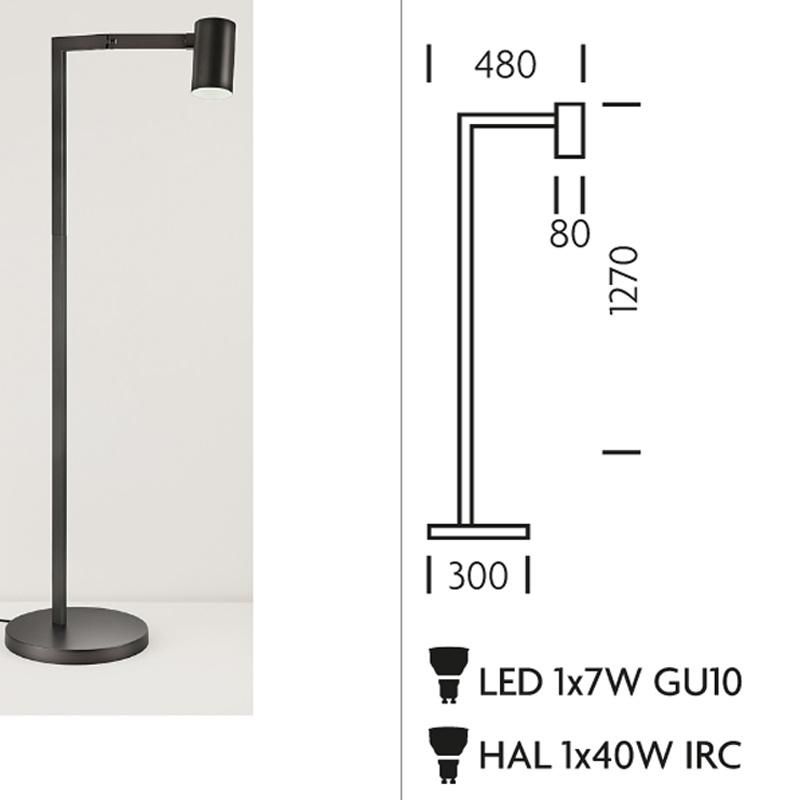 Modern Rotate to Give Directional LED Reading Floor Light