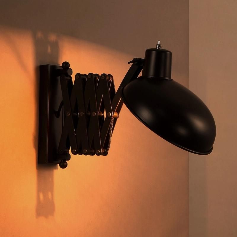 American Retractable Wall Lamp Retro Industrial Kitchen Living Room Swing Arm Wall Lights (WH-VR-60)