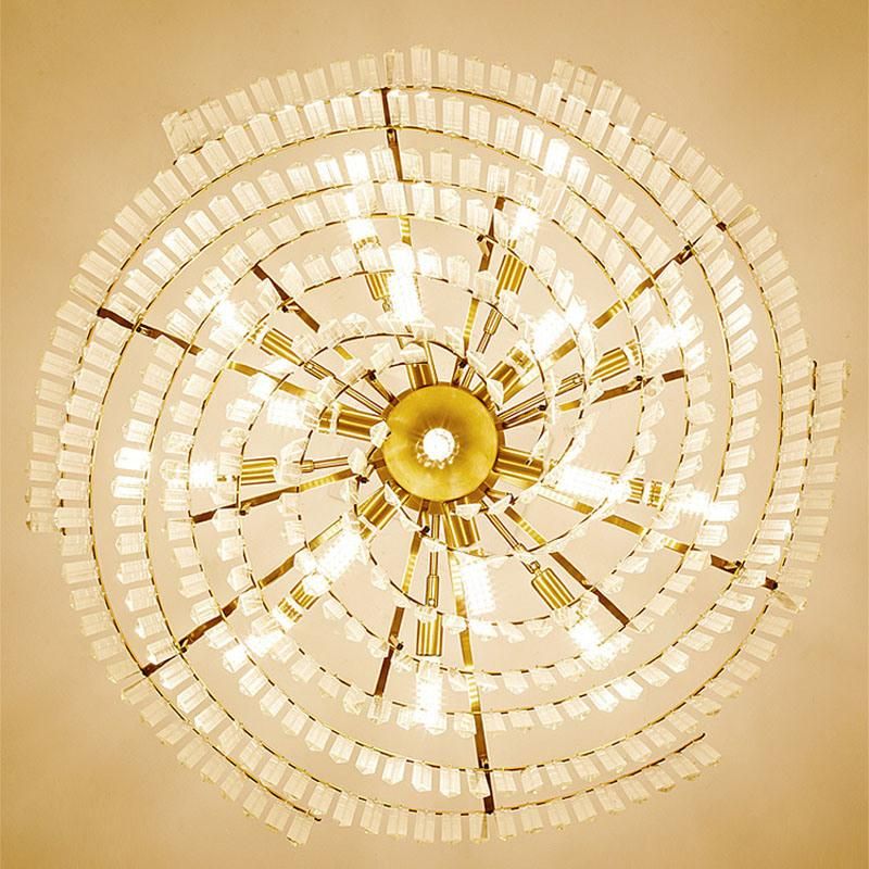 Modern Simple LED Crystal Chandelier Lamp Living Room Luxury Restaurant Pendant Lighting