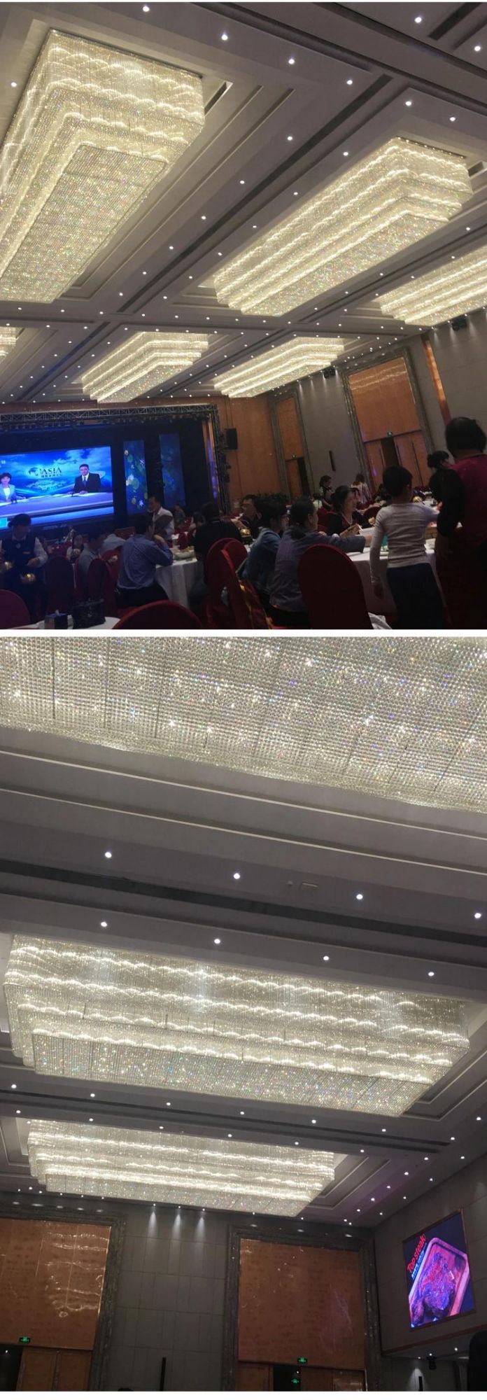 Luxury Business Center Banquet Villa Custom Project LED Chandelier Ceiling Light