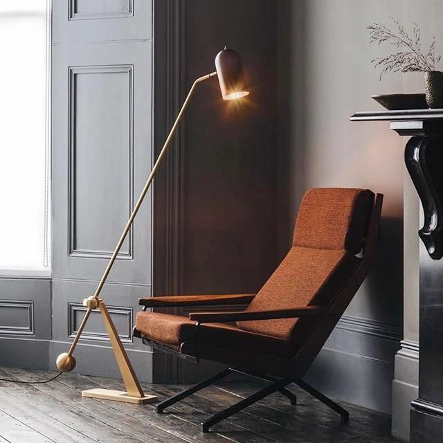 Modern Metal Brass Floor Lamp Living Room Bedroom Beside Gold Floor Lamp (WH-MFL-182)